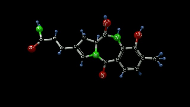 Anthramycin分子。视频素材