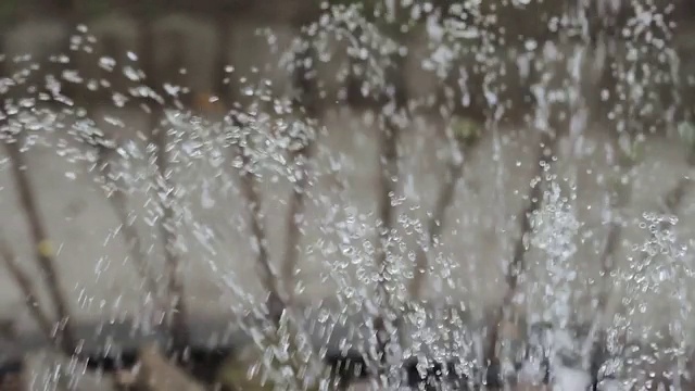 特写镜头喷泉。视频素材