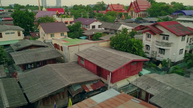 亚洲村，鸟瞰图视频素材