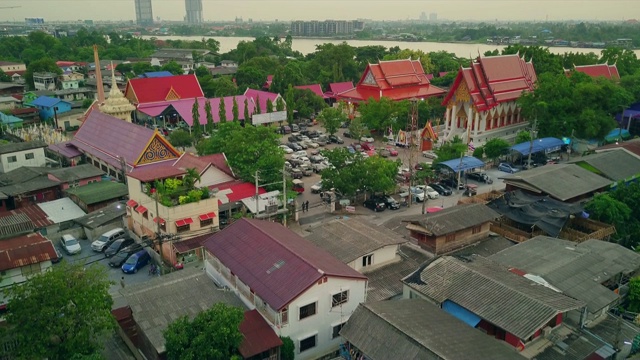 亚洲村，鸟瞰图视频素材