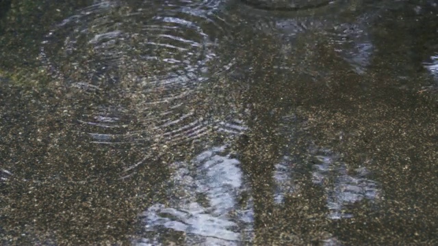 水滴溅起水花，与自然光相辉映视频素材