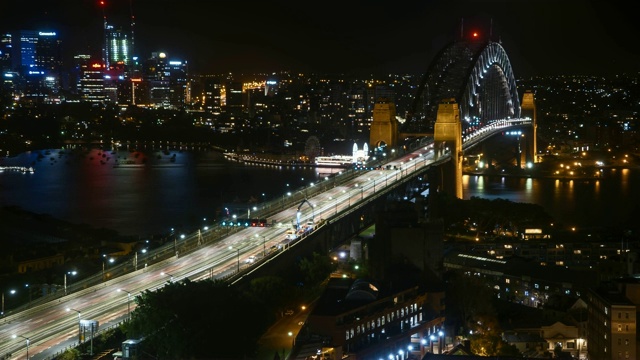 悉尼的夜景。视频素材