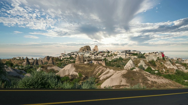 卡帕多西亚的仙女烟囱göreme üçhisar城堡视频素材