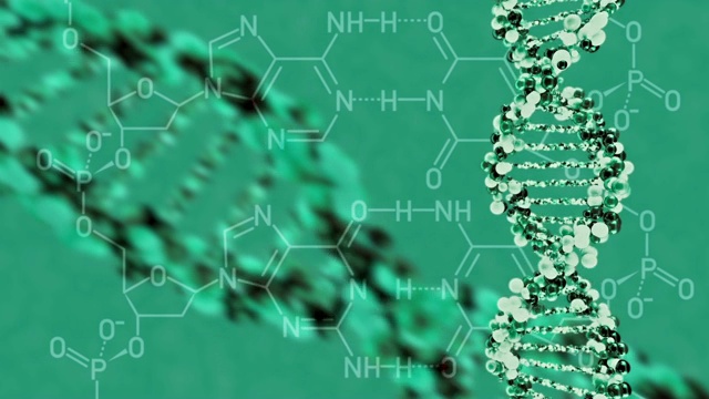 DNA分子结构。三维渲染视频下载