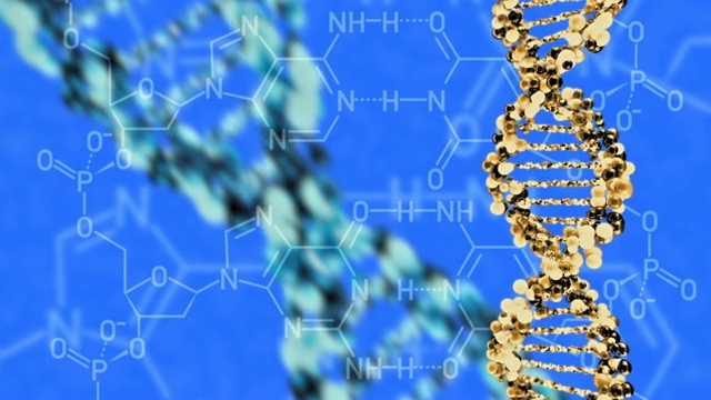 DNA分子结构。三维渲染视频下载