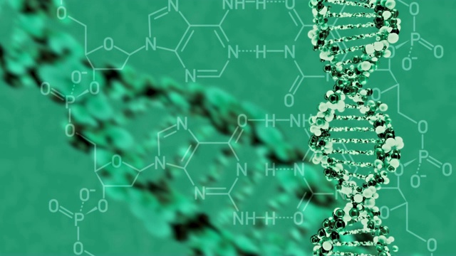 DNA分子结构。三维渲染视频素材