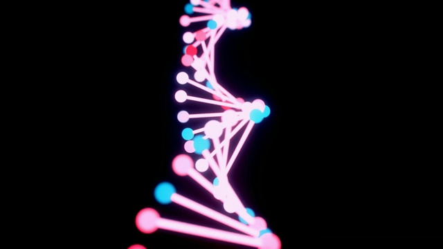 4K抽象DNA螺旋。视频素材