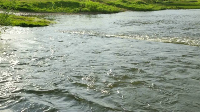 夏季河水湍急视频素材