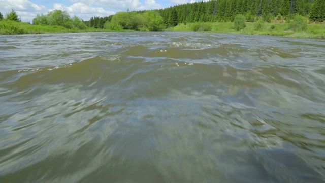 夏季河水湍急视频素材