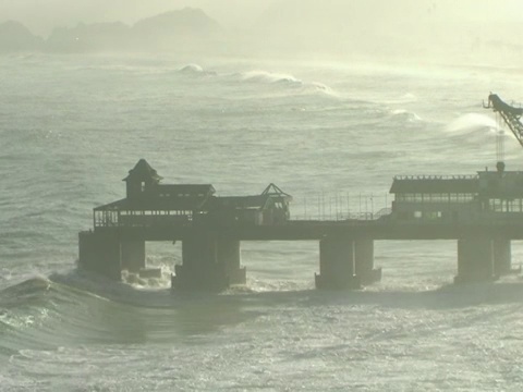 波涛汹涌的海面视频素材