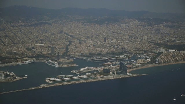 西班牙的海岸。俯瞰地中海和西班牙海岸视频素材