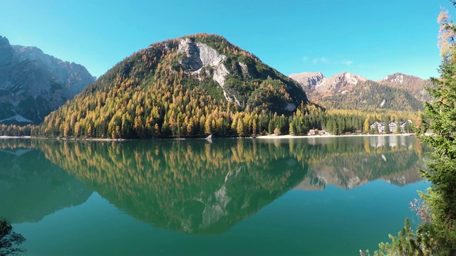 意大利山湖视图在特伦蒂诺alto adige 01视频素材