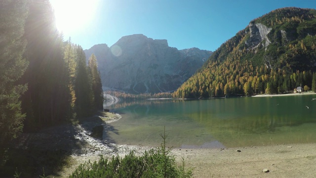 意大利山湖视图在特伦蒂诺alto adige 01视频素材