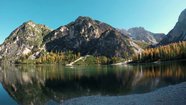 意大利山湖在trentino alto adige 04视频素材