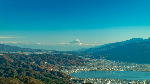 富士山与云视频素材