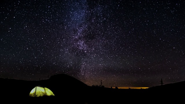 夜空中星星的运动视频素材