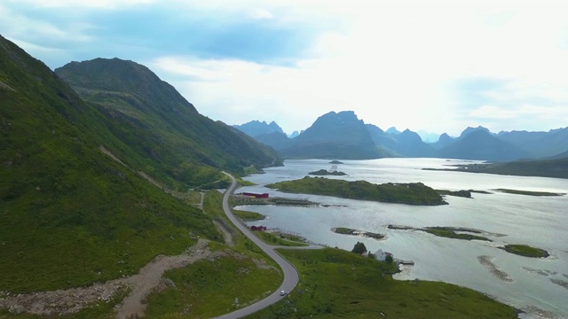 罗浮敦海岸鸟瞰图视频素材