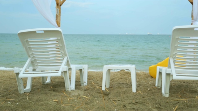 夏日海滨海滩景色视频素材