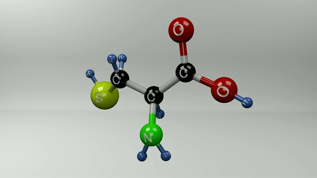 半胱氨酸分子。视频素材