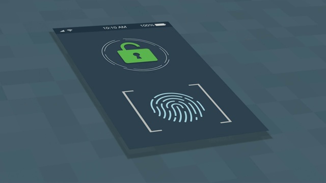 手机app，指纹识别器视频素材