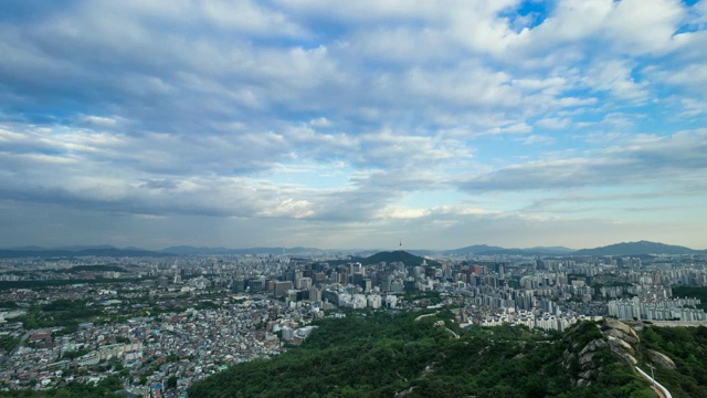 南山市景，中谷，首尔视频素材