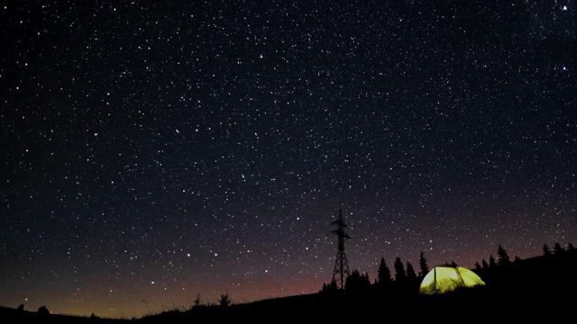 夜空中星星的运动视频素材