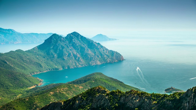 时间流逝:西科西嘉海岸线视频素材