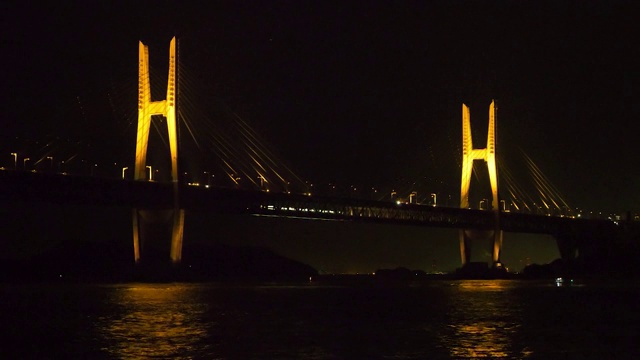 濑户大桥夜景(四国侧)视频素材