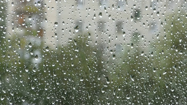 雨天，玻璃湿了视频素材