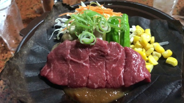 日本牛肉菜视频素材