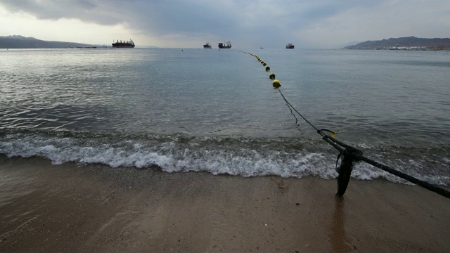 以色列埃艾奥特的中央公共海滩视频素材