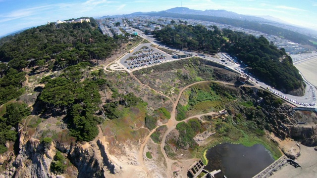 Sutro Heights Point Lobos San Francisco鸟瞰图视频素材