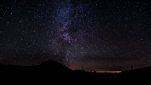 夜空中星星的运动视频素材