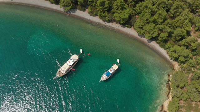 土耳其爱琴海的一个美丽的海湾视频素材