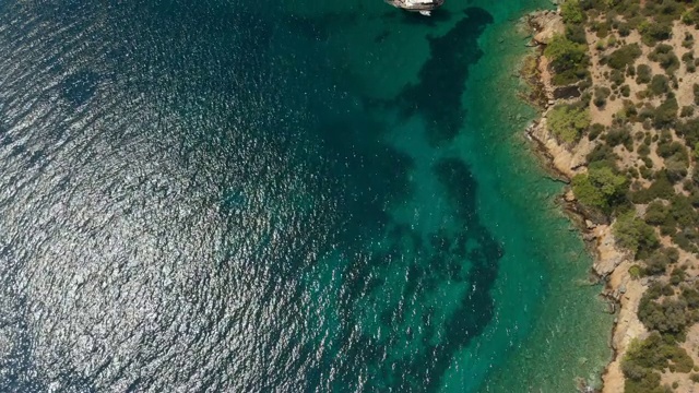 土耳其爱琴海的一个美丽的海湾视频素材