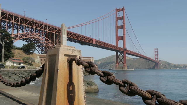 金门大桥，从Fort Point，旧金山，加州，美国，北美视频素材