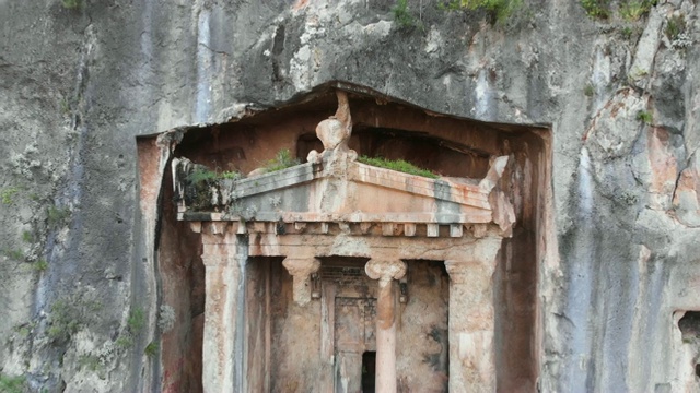 古利西亚岩石坟墓，Fethiye，穆格拉，土耳其视频素材