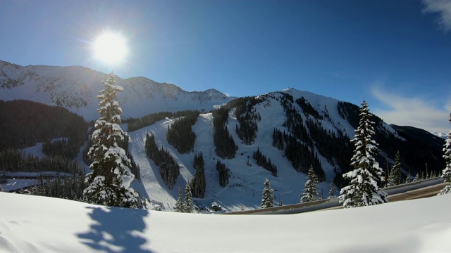 阿拉帕霍盆地滑雪区，科罗拉多州，美国视频素材