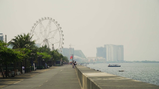 有摩天大楼和建筑的城市。菲律宾,马尼拉马卡迪视频素材