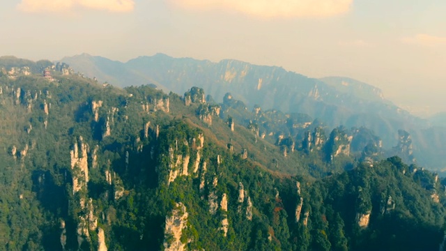 张家界国家森林公园鸟瞰图视频素材