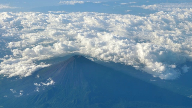 富士山景观，鸟瞰图视频素材