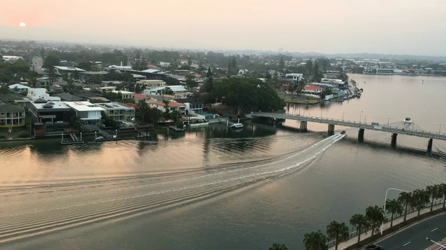 时间流逝航空风景的冲浪者天堂昆士兰澳大利亚视频素材