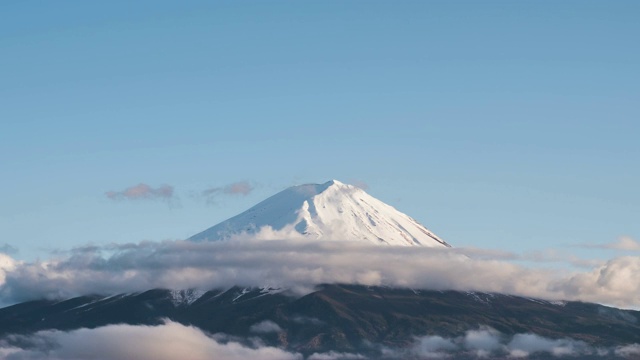 早上日本富士山视频素材