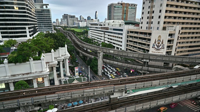 天空火车。曼谷视频素材