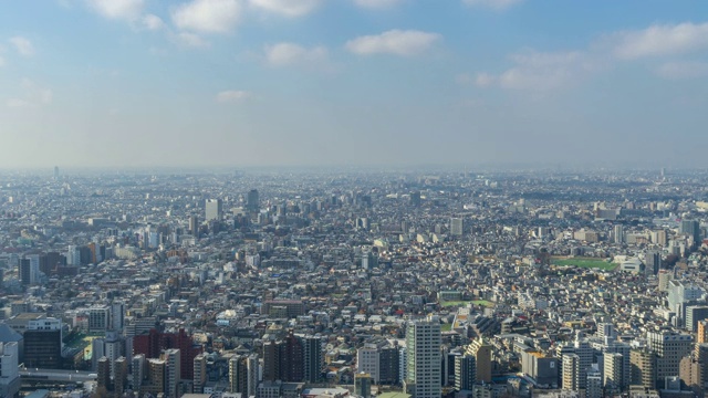 日本东京城市天际线的时间流逝。视频下载