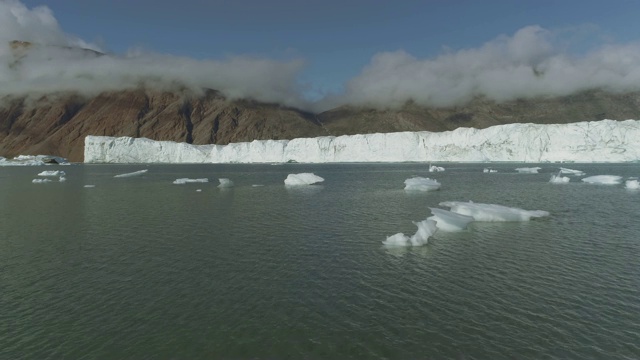 2、格陵兰岛，冰川退缩，气候变化视频素材