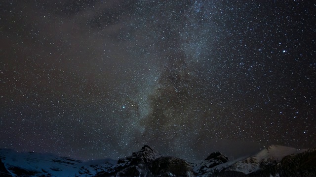 雪山与夜空视频素材