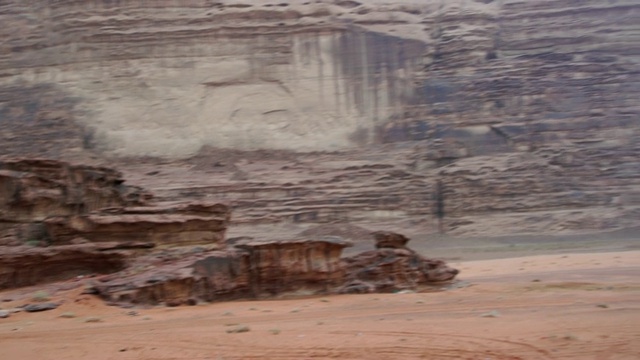 约旦清晨瓦迪拉姆沙漠荒野全景视频素材