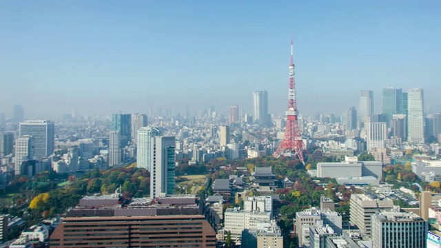 4KPanning Time Lapse:东京塔，日本东京视频素材