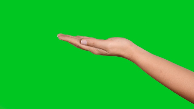 绿色屏幕上4K女人的手势视频素材
